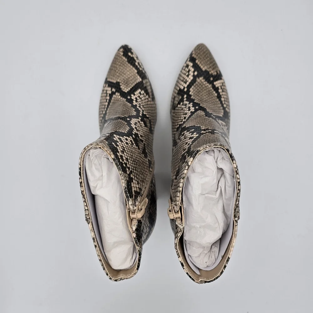 NWOT BCBGeneration Briel Booties, Women's 5.5, Natural Snake Print - Picture 7 of 16